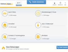 Tablet Screenshot of kleinanzeigen.at